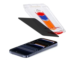 Accezz privatumą saugantis apsauginis stiklas su aplikatoriumi, skirtas iPhone 17 Pro