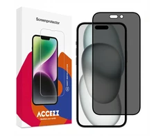 Accezz privatumą saugantis grūdinto stiklo ekrano apsauginis stiklas, skirtas iPhone 14 Pro / 15 / 16