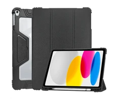 Accezz Rugged Trifold atverčiamas dėklas, skirtas iPad 11 (2025) 11 colių A16 / iPad 10 (2022) 10.9 colių – Juodas