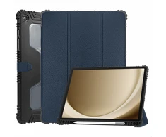 Accezz Rugged Trifold atverčiamas dėklas, skirtas Samsung Galaxy Tab A9 Plus – tamsiai mėlynas