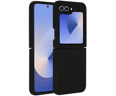 Accezz skysto silikono dėklas, skirtas Samsung Galaxy Z Flip 6 – juodas