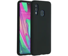 Accezz skysto silikono dėklas, skirtas Samsung Galaxy A40 – Juodas