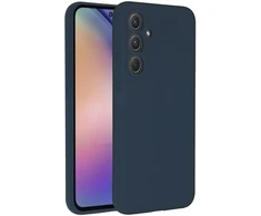 Accezz skysto silikono dėklas, skirtas Samsung Galaxy A55 – tamsiai mėlynas
