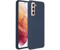Accezz skysto silikono dėklas, skirtas Samsung Galaxy S21 – tamsiai mėlynas