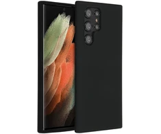Accezz skysto silikono dėklas, skirtas Samsung Galaxy S22 Ultra – juodas