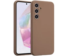 Accezz skysto silikono dėklas, skirtas Samsung Galaxy A35 – šviesiai rudas