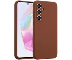 Accezz skysto silikono dėklas, skirtas Samsung Galaxy A35 – New Tea Brown
