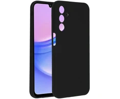 Accezz skysto silikono dėklas, skirtas Samsung Galaxy A15 (5G/4G) – juodas