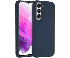 Accezz skysto silikono dėklas, skirtas Samsung Galaxy S22 – tamsiai mėlynas