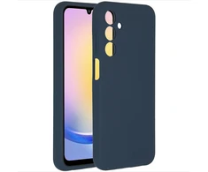 Accezz skysto silikono dėklas, skirtas Samsung Galaxy A25 (5G) – tamsiai mėlynas