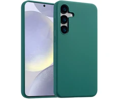 Accezz skysto silikono dėklas, skirtas Samsung Galaxy S24 – tamsiai žalias