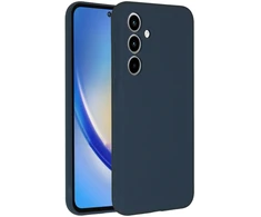 Accezz skysto silikono dėklas, skirtas Samsung Galaxy A35 – tamsiai mėlynas