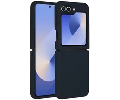 Accezz skysto silikono dėklas, skirtas Samsung Galaxy Z Flip 6 – tamsiai mėlynas