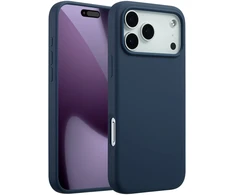Accezz skysto silikono dėklas su MagSafe, skirtas iPhone 17 Pro Max – tamsiai mėlynas