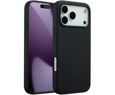 Accezz skysto silikono dėklas su MagSafe, skirtas iPhone 17 Pro Max – Juodas