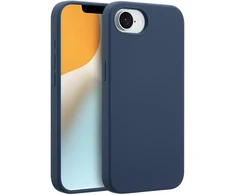 Accezz skysto silikono dėklas su MagSafe, skirtas iPhone 17e / 16e – tamsiai mėlynas