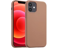 Accezz skysto silikono dėklas su MagSafe, skirtas iPhone 12 (Pro) – šviesiai rudas