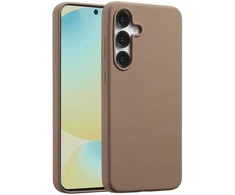 Accezz skysto silikono dėklas su MagSafe, skirtas Samsung Galaxy S25 FE – šviesiai rudas