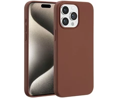 Accezz skysto silikono dėklas su MagSafe, skirtas iPhone 15 Pro Max – New Tea Brown