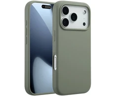 Accezz skysto silikono dėklas su MagSafe, skirtas iPhone 17 Pro – vario žalumo