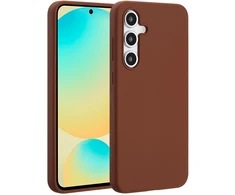 Accezz skysto silikono dėklas su MagSafe, skirtas Samsung Galaxy S24 FE – New Tea Brown