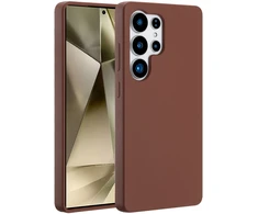 Accezz skysto silikono dėklas su MagSafe, skirtas Samsung Galaxy S25 Ultra – New Tea Brown