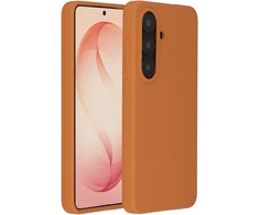 Accezz skysto silikono dėklas su MagSafe, skirtas Samsung Galaxy S26 Plus – oranžinis