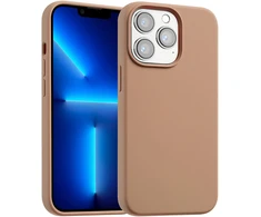 Accezz skysto silikono dėklas su MagSafe, skirtas iPhone 13 Pro – šviesiai rudas