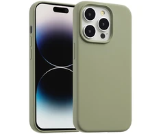 Accezz skysto silikono dėklas su MagSafe, skirtas iPhone 14 Pro – Cooper Žalias