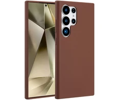 Accezz skysto silikono dėklas su MagSafe, skirtas Samsung Galaxy S24 Ultra – New Tea Brown
