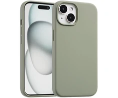 Accezz skysto silikono dėklas su MagSafe, skirtas iPhone 15 – vario žalumo