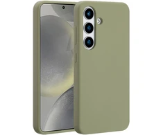 Accezz skysto silikono dėklas su MagSafe, skirtas Samsung Galaxy S25 – vario žalumo