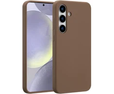 Accezz skysto silikono dėklas su MagSafe, skirtas Samsung Galaxy S25 Plus – šviesiai rudas