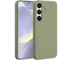 Accezz skysto silikono dėklas su MagSafe, skirtas Samsung Galaxy S25 Plus – vario žalumo