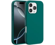 Accezz skysto silikono dėklas su MagSafe, skirtas iPhone 16 Pro Max – miško žalios spalvos