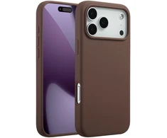 Accezz skysto silikono dėklas su MagSafe, skirtas iPhone 17 Pro Max – New Tea Brown