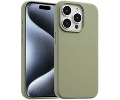 Accezz skysto silikono dėklas su MagSafe, skirtas iPhone 15 Pro – vario žalumo