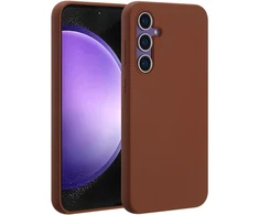 Accezz skysto silikono dėklas su MagSafe, skirtas Samsung Galaxy S23 FE – New Tea Brown