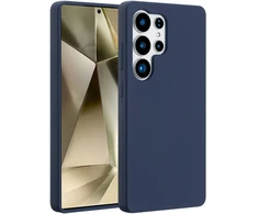 Accezz skysto silikono dėklas su MagSafe, skirtas Samsung Galaxy S25 Ultra – tamsiai mėlynas