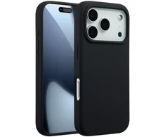 Accezz skysto silikono dėklas su MagSafe, skirtas iPhone 17 Pro – juodas