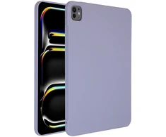 Accezz skysto silikono nugarėlės dėklas su laikikliu rašikliui, skirtas iPad Pro 11 (2025) M5 / (2024) M4 – violetinis