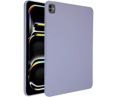 Accezz skysto silikono nugarėlės dėklas su laikikliu rašikliui, skirtas iPad Pro 13 (2025) M5 / (2024) M4 – violetinis