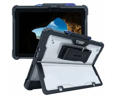 Accezz tvirtas dėklas su stovu, skirtas Microsoft Surface Go / Go 2 / Go 3 / Go 4 – juodas
