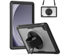 Accezz tvirtas galinis dangtelis su peties dirželiu, skirtas Samsung Galaxy Tab A9 Plus – skaidrus