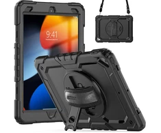 Accezz tvirtas galinis dangtelis su peties dirželiu, skirtas iPad Air 3 (2019) / Pro 10.5 (2017) – juodas