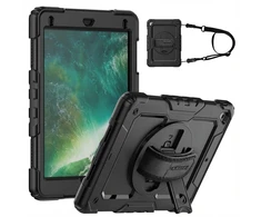 Accezz tvirtas galinis dangtelis su peties dirželiu, skirtas iPad 6 (2018) 9.7 colio / iPad 5 (2017) 9.7 colio – Juodas