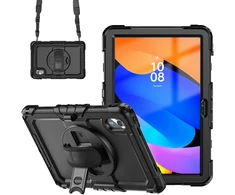 Accezz tvirtas galinis dangtelis su peties dirželiu, skirtas Lenovo Idea Tab – juodas