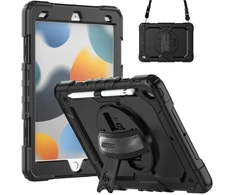 Accezz tvirtas nugarėlės dėklas su peties dirželiu, skirtas iPad 9 (2021) 10.2 colio / iPad 8 (2020) 10.2 colio / iPad 7 (2019) 10.2 colio – Juodas