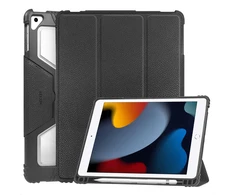 Accezz tvirtas „trifold“ atverčiamas dėklas, skirtas iPad 9 (2021) 10.2 col. / iPad 8 (2020) 10.2 col. / iPad 7 (2019) 10.2 col. – Juodas