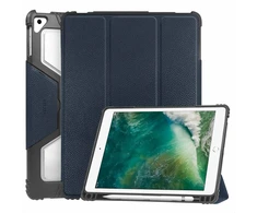 Accezz tvirtas „trifold“ atverčiamas dėklas, skirtas iPad 6 (2018) 9.7 col. / iPad 5 (2017) 9.7 col. / Air 2 (2014) / Air 1 (2013) – tamsiai mėlynas